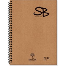 Shop A Way Sb A6 Ekstra Hafif Spiralli Okul Defteri Kraft Kapak 140 Sf. Kareli 70 Yp.