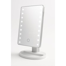 Shop A Way LED Işıklı Makyaj Aynası Dokunmatik 3 Işık Modlu Ayarlanabilir Oynar Başlıklı Masa Üstü Ayna Beyaz I