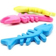 Arthurs Balık Kemiği Iskelet Şekilli Renkli Plastik Kedi Oyuncağı