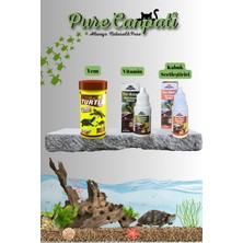 PureCanpati Kaplumbağa Yem + Vitamin + Kabuk Sertleştirici Bakım Seti (Turtle Mix)