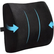 Shop A Way Figiza Ortopedik Visko Bel ve Sırt Minderi Yastığı Destekleyici Minder Yastık, Figiza, Siyah, Standa