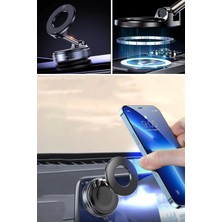 TE Dükkan 360° Döner Başlıklı Vakumlu Emişli Manyetik Telefon Tutucu – Güçlü Mıknatıslı, Iz Bırakmaz