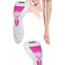 Dekofon Ayak Törpü Başlıklı Epilatör Aleti 4 Başlıklı Taşınabilir Şarjlı Epilasyon Cihazı