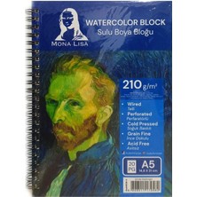 Mona Lisa A5 Watercolor Block 210 gr Telli Çizim Defter
