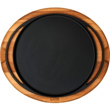 Shop A Way Döküm Çap 28 Pizza Tavası Ahşap Altlı - Lv As 121