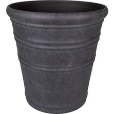 Shop A Way Herdekora Oval Iç ve Dış Mekan Saksı Kömür Siyahı Büyük Boy 55X55X53 Cm.