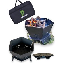 Shop A Way Sekizgen Portatif Ateş Çukuru ve Orman Şöminesi Çantalı