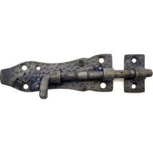 Dekofon Eco Lounge Antika Tarz Dekoratif Pirinç Dövme Kapı Sürgüsü - 7,5cm, Oksit