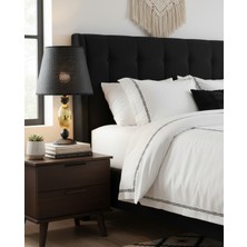 Decodelight Siyah Gold Dekoratif Metal Ayaklı Hasır Siyah Hasır Kumaş Şapkalı Abajur Masa Lambası Aydınlatma