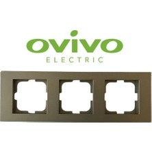 Eco Lounge Antrasit Üçlü Çerçeve Grano - Priz ve Anahtar Için Uyumlu Çerçeve