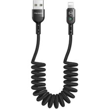 Shop A Way Mcdodo Lightning Spiral Ledli Örgü Kablo 1.8m 2A Siyah