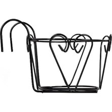 Shop A Way Nekuba Tekli Ferforje Balkon Saksısı Kanca Asılan Çiçeklik Çiçek Saksı Dekoratif Duvar Saksılık Askı