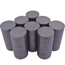 Shop A Way 100 Adet Ferrit Mıknatıs Kömür Mıknatıs Y30 Güçlü D15X3 mm