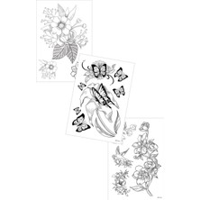 Shop A Way 3'lü Geçici Dövme Seti,geçici Tattoo,vücut Dövme,kol Bilek Dövme,boyun Dövme,sırt Dövme