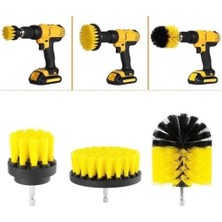 Dekofon Matkap Ucuna Takılan 3'lü Fırça  Temizlik Seti