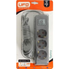 Shop A Way 3lü Akım Korumalı Priz 1,5 Metre Kablolu Grup Priz, 3500W Aşırı Yük Koruması 3lü Uzatma Kablosu Çokl