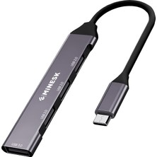 Shop A Way Minesk Usb-C Hub Laptop ve Macbook ile Uyumlu USB Çoklayıcı /3x USB 2.0 / 1x USB 3.0 / Çevirici Adap