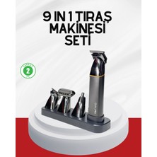 Dekofon Şarjlı 9’u 1 Arada Çok Amaçlı Erkek Bakım Seti Yıkanabilir Başlıklar