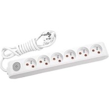 Pazarcan Multi-Let Kablolu Grup Priz 6 Lü 2 Metre