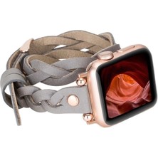 Dekofon Apple Watch Uyumlu Deri Kordon Peggy 38-40-41MM Dtrtrst9