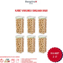 6 Adet 2 Litre Vakumlu Saklama Kabı