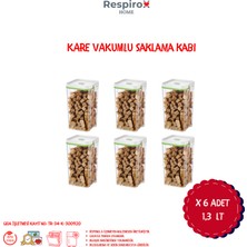 6 Adet 1.3 Litre Vakumlu Saklama Kabı
