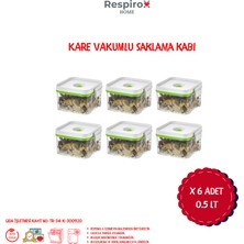 6 Adet 0.5 Litre Vakumlu Saklama Kabı