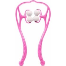 Pazarcan Boyun Bacak Ayak Bel Masaj Aleti Çok Fonksiyonlu Manuel 4 Tekerlekli - Pembe