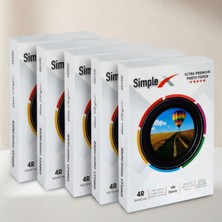 SİMPLEX 10X15 cm (4r) Parlak 5'li Fotoğraf Kağıdı 270 gr - 500 Adet