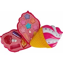 Dekofon Dondurma Şekilli 2 Katlı Makyaj Güzellik Seti