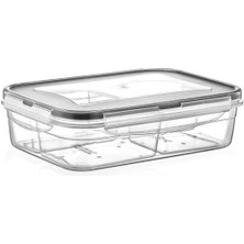 Dekofon 4 Bölmeli Sızdırmaz Contalı Kilitli Kapaklı 1 Litre Erzak Saklama Kabı -LC520