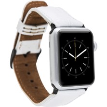 Dekofon Apple Watch Uyumlu Deri Kordon 42-44-45MM F3 Beyaz