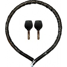 MiraLive Motorsiklet Kilidi Anahtarlı Körüklü Siyah 120 cm x 22 mm YM-752