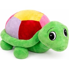 InTrio Renkli Kaplumbağa Peluş Oyuncak 70 cm – Yumuşak ve Sevimli Tasarım