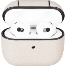 Dekofon Apple Airpods 3.nesil Uyumlu Deri Kılıf Juni Erc3 Bej