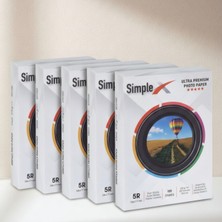 SİMPLEX 13X18 cm (5r) Parlak 5'li Fotoğraf Kağıdı 270 gr - 500 Adet