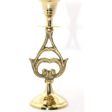 Dekofon Tekli Pirinç Şamdan Model 6