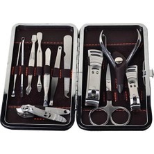 Dekofon Özel Çantasında Profesyonel Manikür Pedikür Seti (12 Parça)