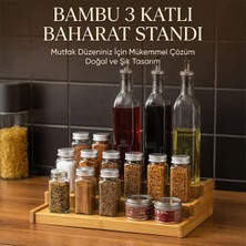 Erkugo 3 Katlı Bambu Stand Organizer, Baharatlık Düzenleyici