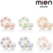 Mien 6’lı Kabartmalı Porselen Türk Kahve Fincan Takımı – 90 ml