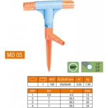 Dekofon 2 Yönlü &amp; T Normal Sprink Fıskiye