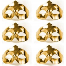 Dekofon Altın Metalize Renk Düz Balo Parti Maskesi