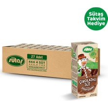 Sütaş Şeker Ilavesiz Çikolatalı Süt 180 ml (27 Adet)