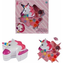 Dekofon Unicorn Şekilli 3 Katlı Makyaj Güzellik Seti