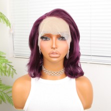 Sb Shopping Patlıcan Moru Kısa Yan Tül Peruk