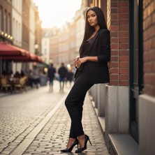 Sb Shopping Front Lace Gerçek Tül Peruk Düz / Doğal / 55/60CM