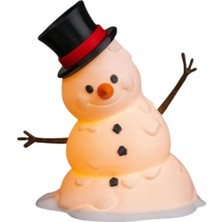 Dekofon Eco Lounge Şapkalı Kardan Adam LED Stand 19 cm – Kış Temalı Dekoratif Lamba