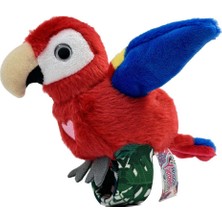 Aksiyon Global Peluş Ses Tekrarlı Hayvan Bileklik Aksesuar - Kırmızı Papağan (Lisinya)