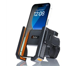 Aksiyon Global Gidon Bağlantılı Bisiklet Motosiklet Için Esnek Abs 4-7.8″ Inç Telefon Tutucu 360° Dönebilen Tasarım - Lisinya