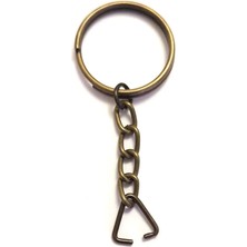 Sb Shopping Anahtarlık Halkası, Halka + Zincir + Üçgen, 24MM, Antik, 1000 Adet